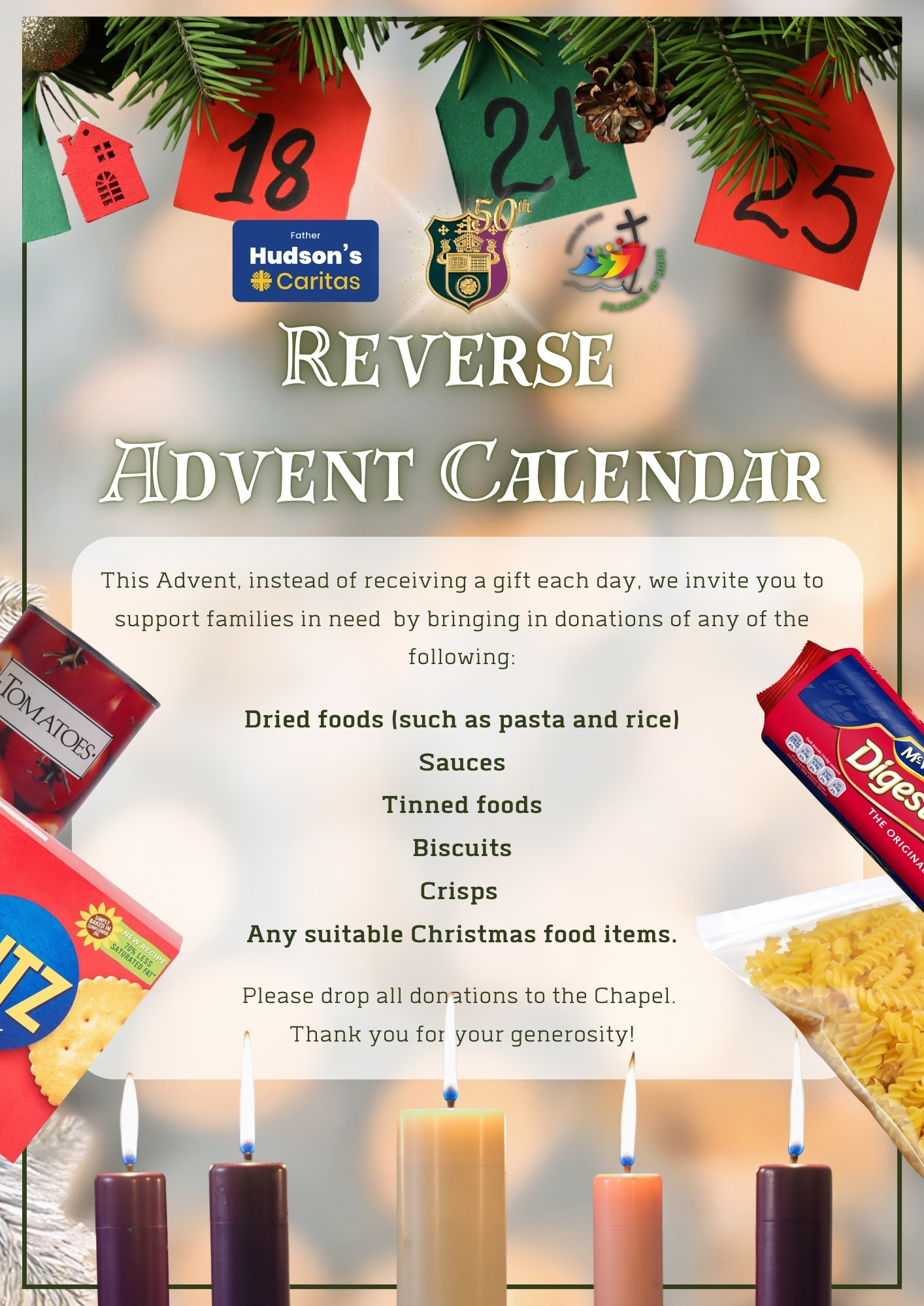 Reverse Advent Calendar Poster